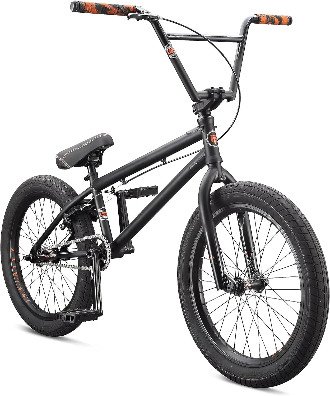 Open Box Mongoose Legion Freestyle BMX Bike, Steel Frame, 20 Inch Wheels - BLACK/ORANGE