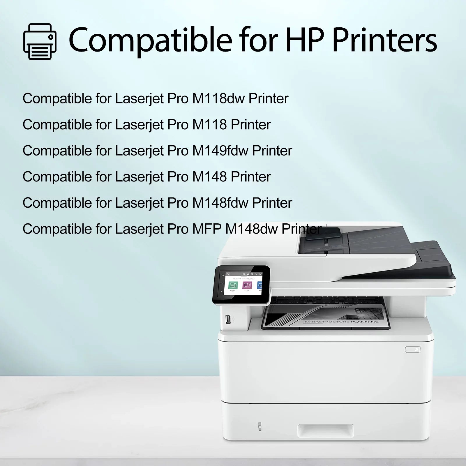 GREENCYCLE 8 Pack Compatible for HP 94A CF294A Black Toner Cartridge Replacement with Laserjet Pro M118dw MFP M148fdw M148dw M149 M149fdw Printer