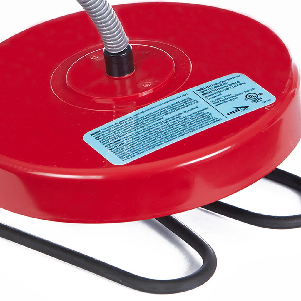 API 1000 Watt Thermostatic Winter Floating Stock Tank Deicer & Heater, Red