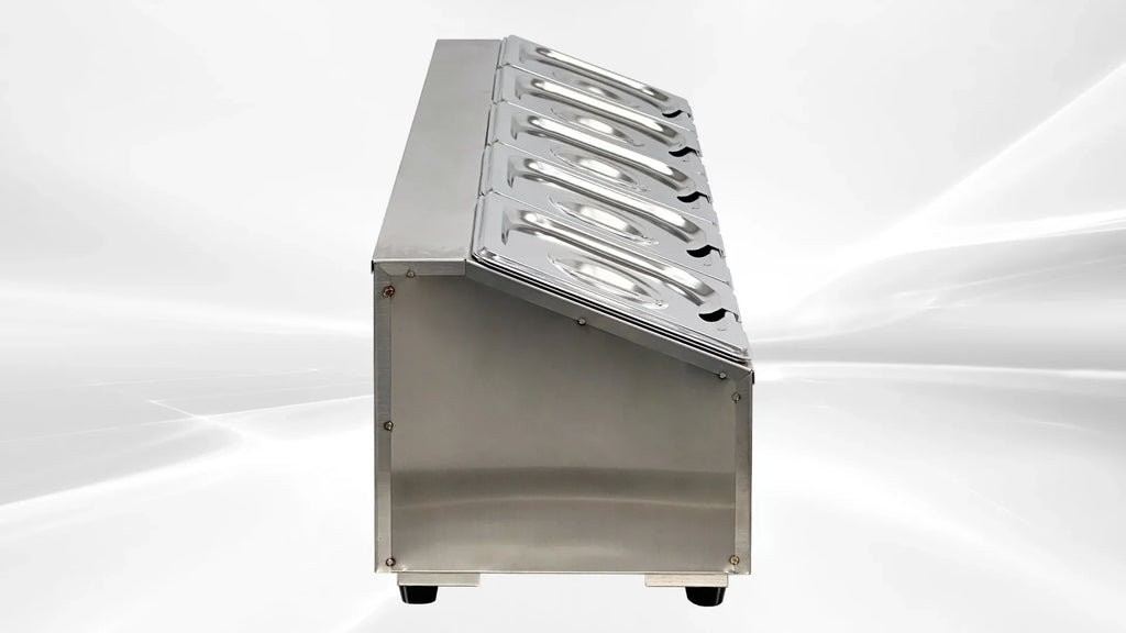 Stainless steel display Milk tea shop dessert basin commercial hot pot shop seasoning rack CS16- 5S