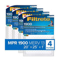 Filtrete 20x25x1, AC Furnace Air Filter, MPR 1900, Healthy Living Ultimate Allergen, 4-Pack (exact dimensions 19.69 x 24.69 x 0.78)