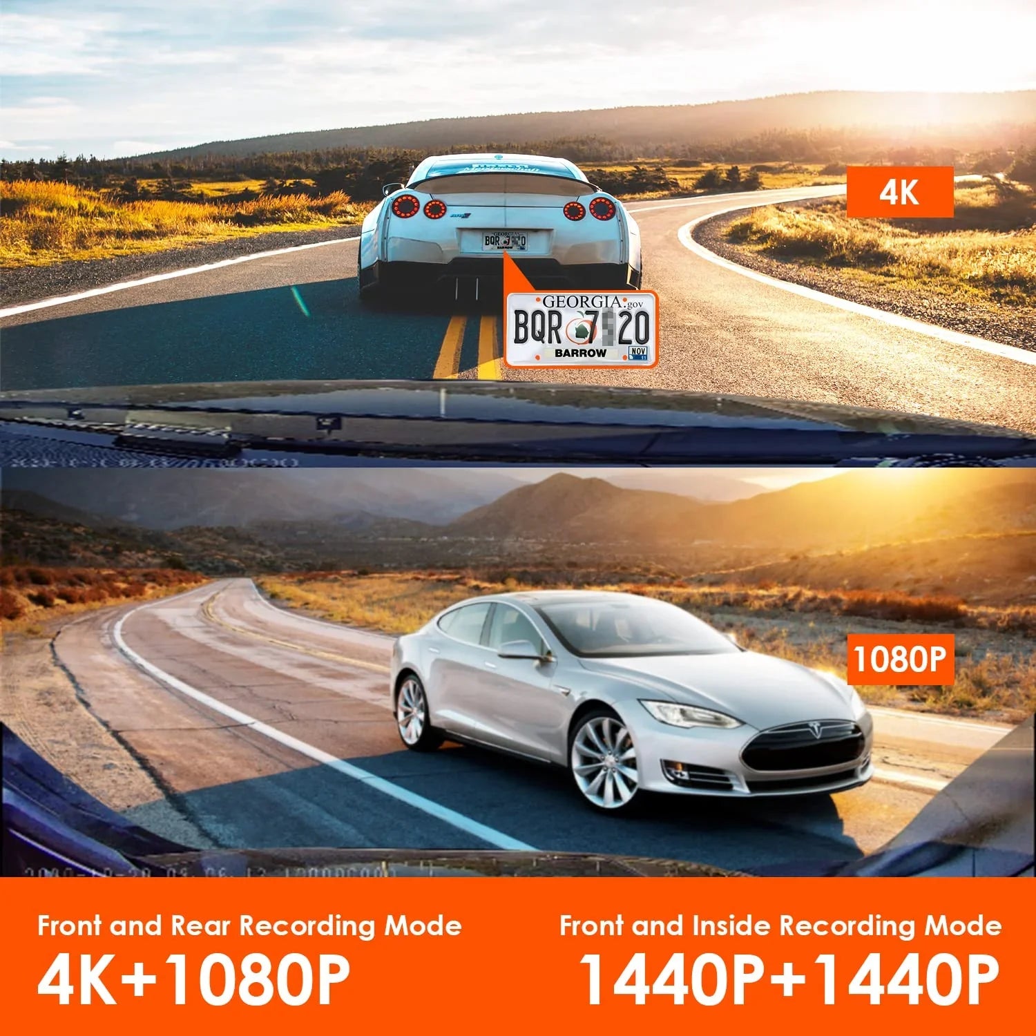 Vantrue N4 3 Channel 4K Dash Cam, 4K+1080P Front and Rear, 1440P+1440P Front and Inside, 1440P+1440P+1080P Three Way Triple Car Camera, IR Night Vision, 24 Hours Parking Mode, Support 512GB Max