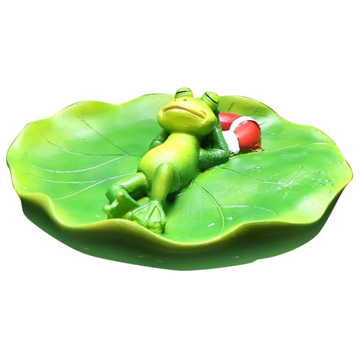 Simulation Water Floating Frog Ornament Animals Figurine Garden Statue Crafts Decor DIY Pool Accessories for Tabletop Shelf Office