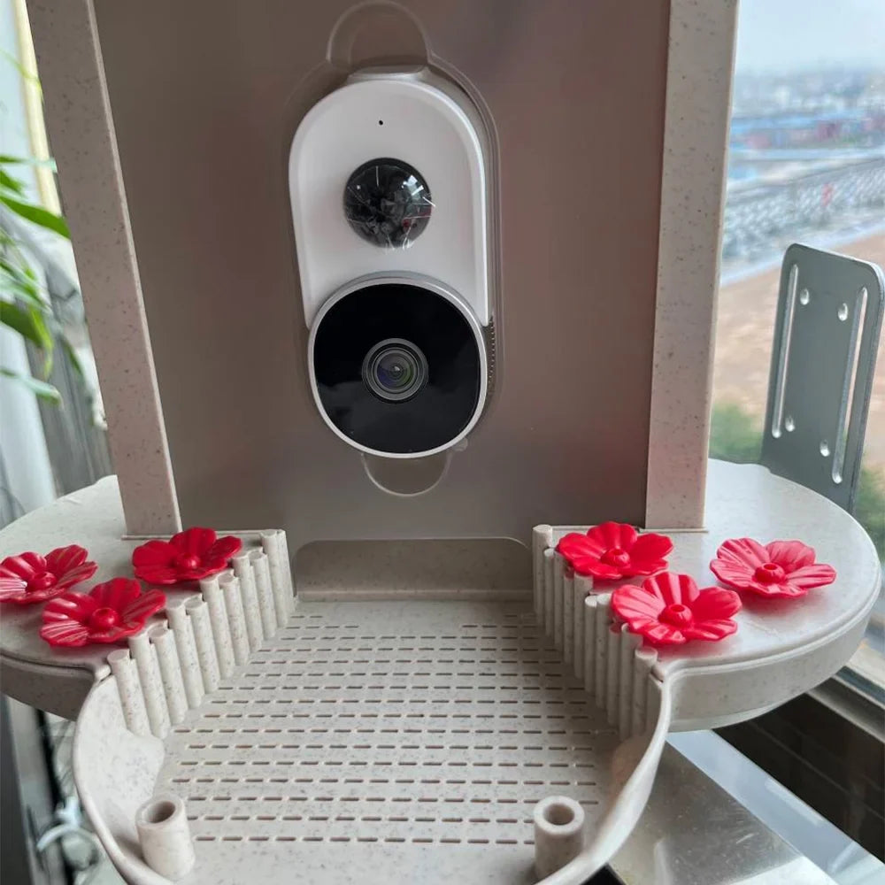 WIFI Smart Bird Feeder Camera 1080P Auto Capture Bird Video and Motion Detection Real-time Notification AI Identify Bird Species IP65 Waterproof 128G TF Cards