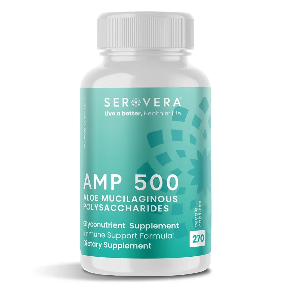 Serovera AMP 500-Immune Support Supplement for Colon Health-Immune System Modulator with L-Glutamine-270 Veggie Caps-Gluten Free- Up to 3 Months Supply