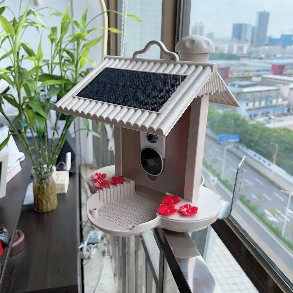WIFI Smart Bird Feeder Camera 1080P Auto Capture Bird Video and Motion Detection Real-time Notification AI Identify Bird Species IP65 Waterproof 128G TF Cards