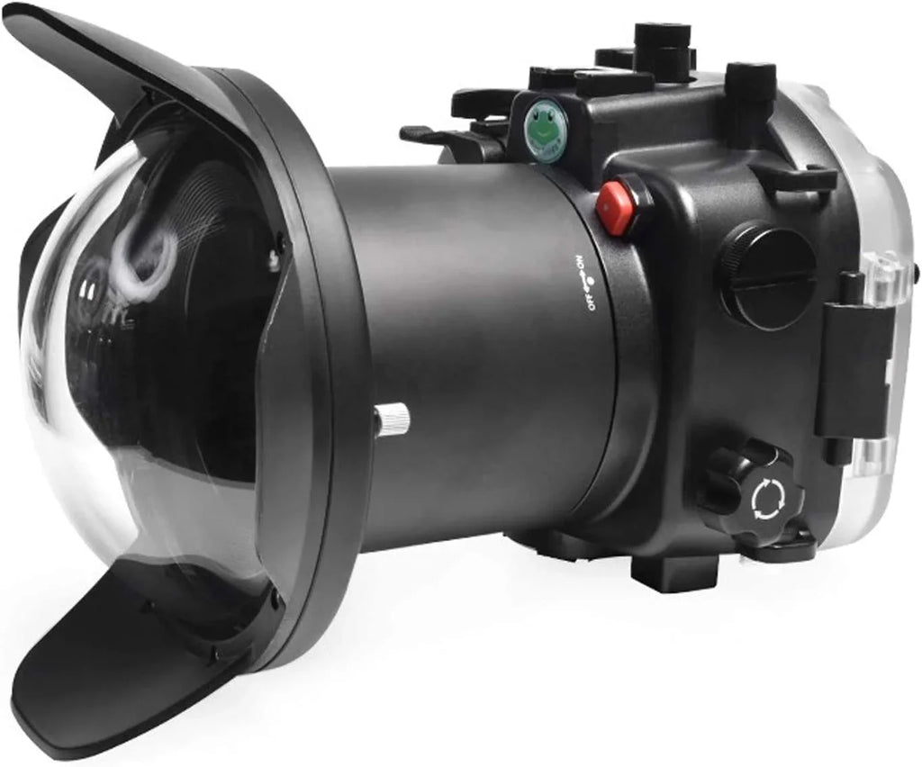 Seafrogs [40M/130FT] Underwater Housing Waterproof Case w/ 6 Inch Dome Port Kit for Sony A7R IV A7R4 ILCE-7R IV Compatible with Sony FE 16-35mm F/4 28-70mm F3.5-5.6, 12-24mm F4 G Lens-Black