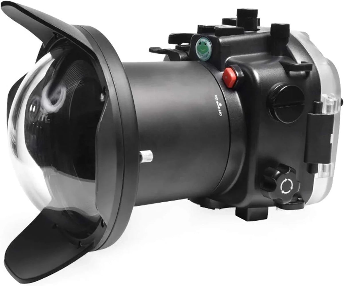Seafrogs [40M/130FT] Underwater Housing Waterproof Case w/ 6 Inch Dome Port Kit for Sony A7R IV A7R4 ILCE-7R IV Compatible with Sony FE 16-35mm F/4 28-70mm F3.5-5.6, 12-24mm F4 G Lens-Black
