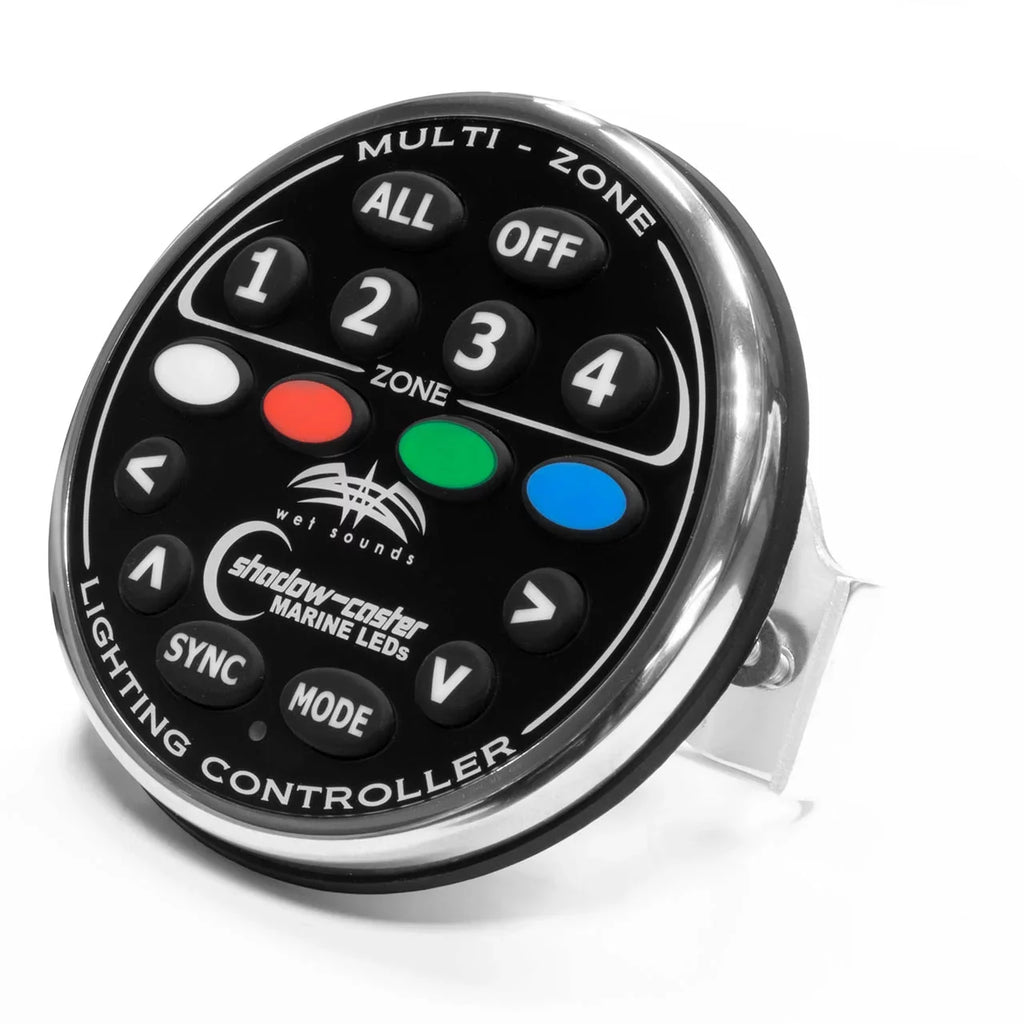 Wet Sounds 4-Zone RGB LED remote for the Wet Sounds WS-4Z-RGB-BB V2