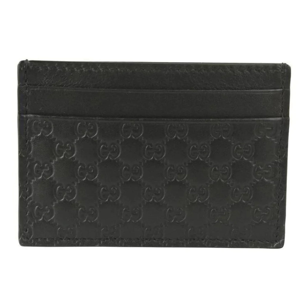 Gucci GG Microguccissima Black Calf Leather Small Cardholder Wallet