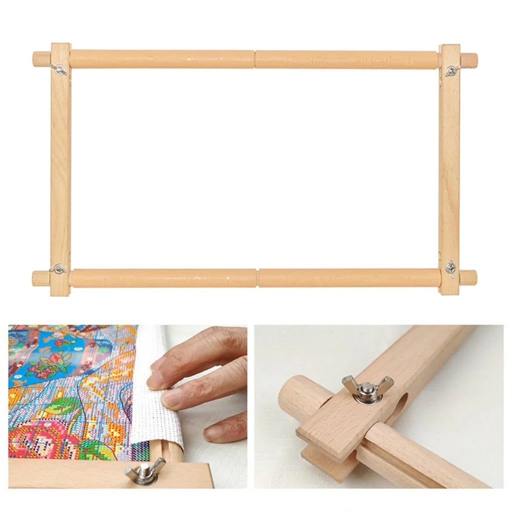 Tapestry Scroll Universal Embroidery Needlework Frame Holder Cross Stitch DIY Sewing Hoop for Silk-painting