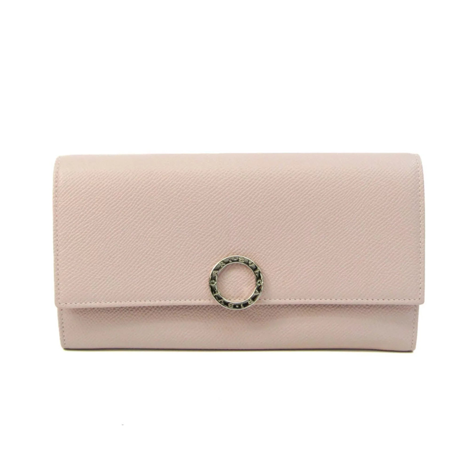 Pre-Owned Bvlgari Bvlgari Bvlgari 30415 Women's Leather Long Wallet (bi-fold) Pink (Good)