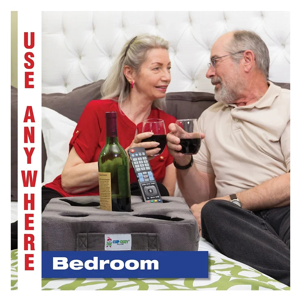 Cup Cozy Deluxe Pillow (Teal) As Seen on TV -The world's BEST cup holder! Keep your drinks close and prevent spills. Use it anywhere-Couch, floor, bed, man cave, car, RV, park, beach and more!