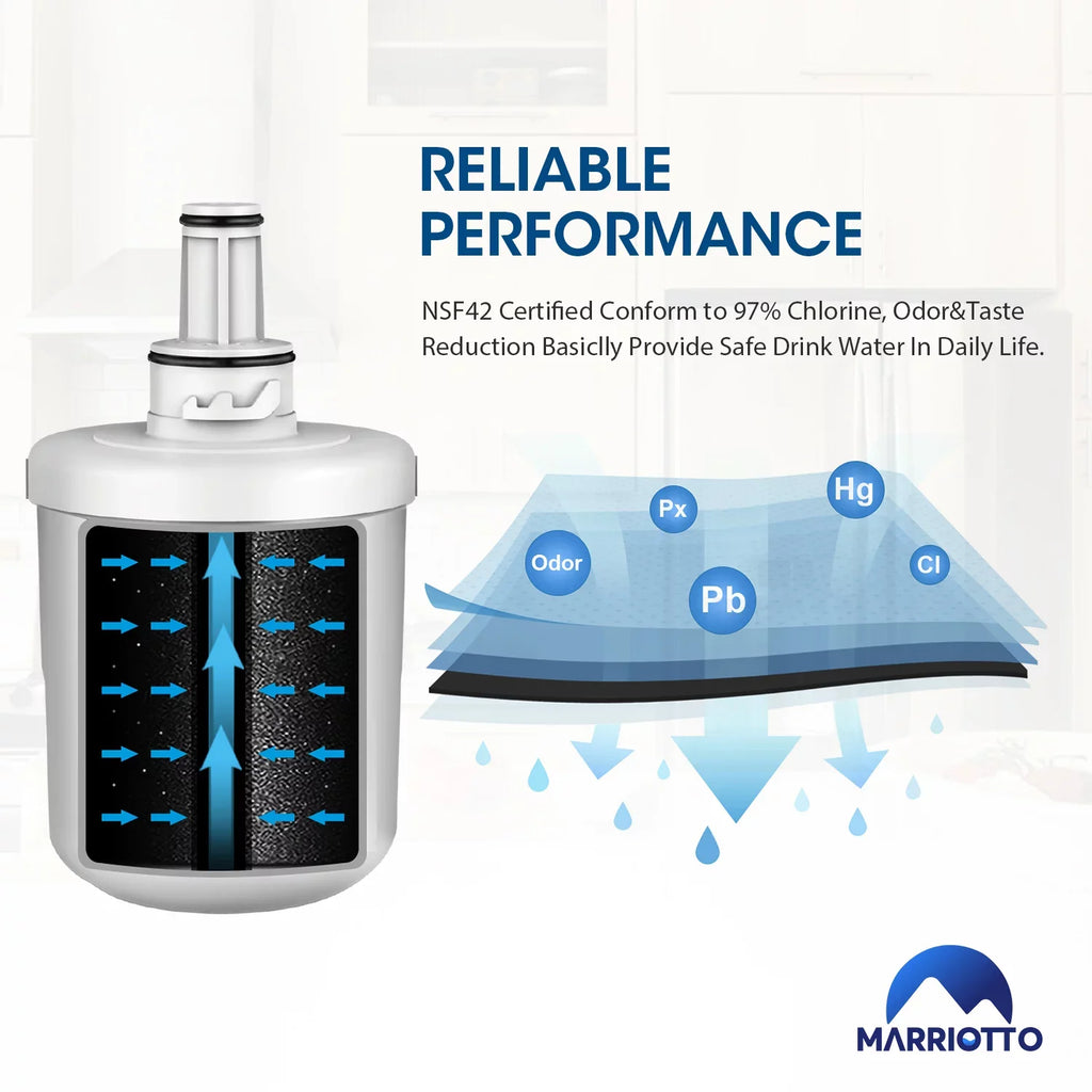 MARRIOTTO Replacement Water Filter For DA29-00003G, HAFCU1, RFG237AARS, 5 Pack