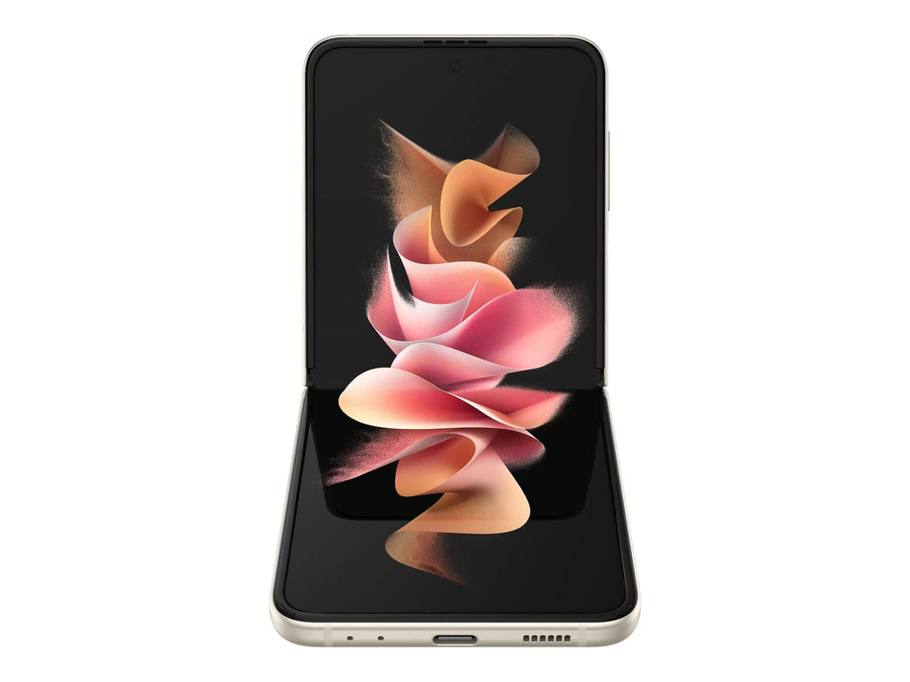 Samsung Galaxy Z Flip3 5G - 5G smartphone - dual-SIM - RAM 8 GB / Internal Memory 128 GB - OLED display - 6.7" - 2640 x 1080 pixels (120 Hz) - 2x rear cameras 12 MP, 12 MP - front camera 10 MP - cream