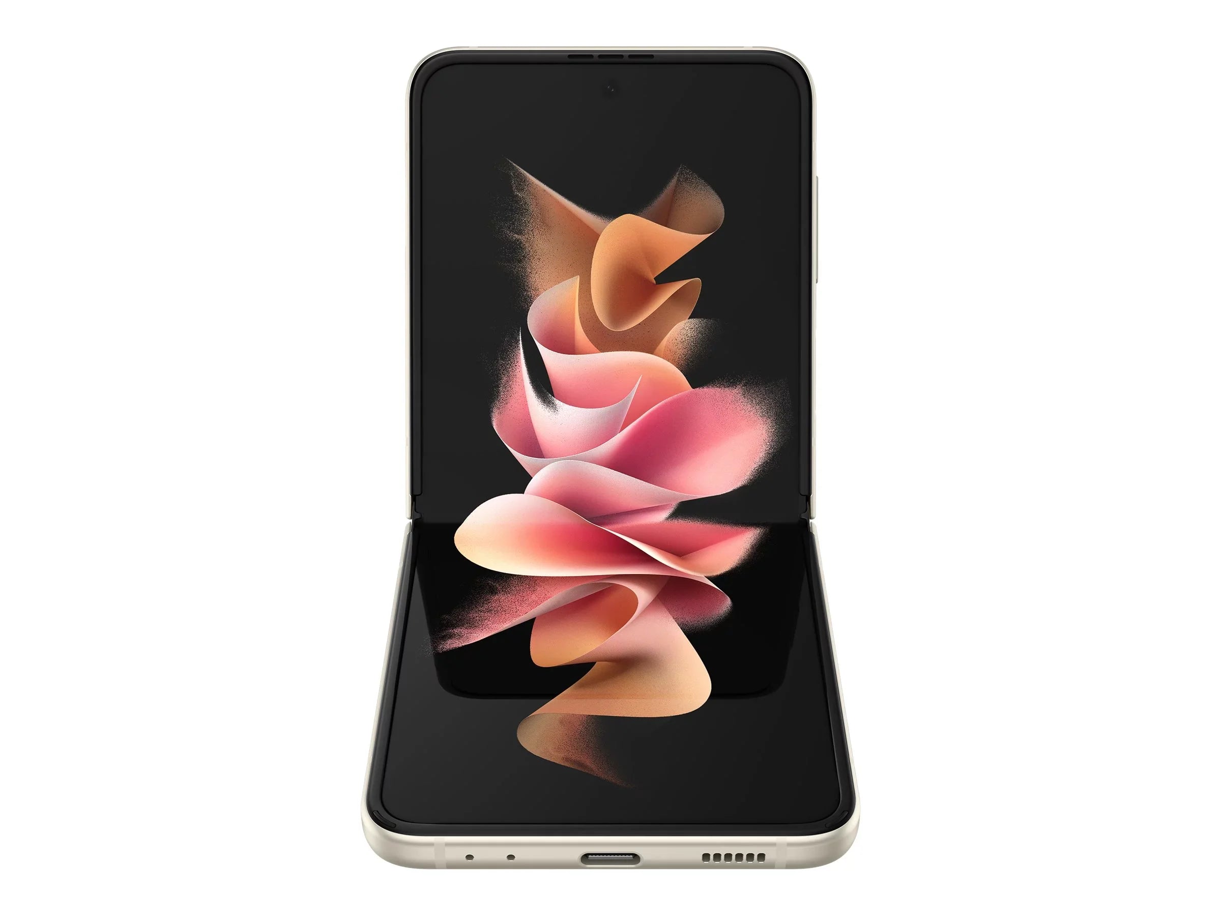 Samsung Galaxy Z Flip3 5G - 5G smartphone - dual-SIM - RAM 8 GB / Internal Memory 128 GB - OLED display - 6.7" - 2640 x 1080 pixels (120 Hz) - 2x rear cameras 12 MP, 12 MP - front camera 10 MP - cream