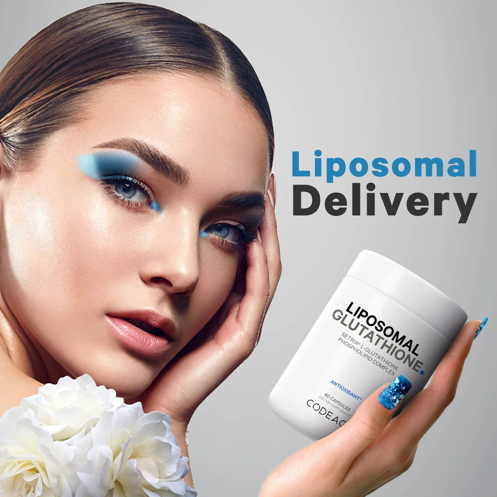 Codeage Liposomal Glutathione, Setria® L Glutathione Capsules, Phospholipid Complex, Vegan, Non-GMO, 60 ct