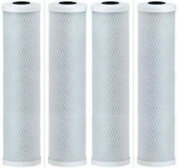 4 Pack Activated Carbon Block Water Filter Cartridges Compatible With Brita USS-120 Models  Removes Bad Taste  Whole House Replacement Cartridge  1 Micron  Universal Drop-In 10" Cartridge