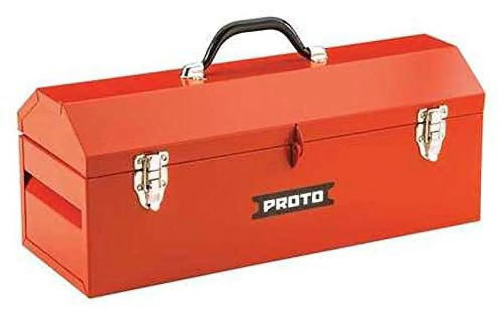 PROTO J9971R 19"W Steel, Safety Red Portable Tool Box, Powder Coated, 7"H