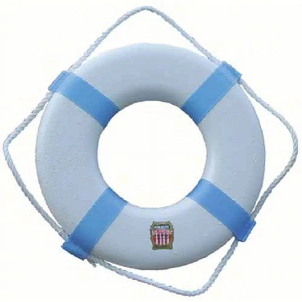 Jim-Buoy Swimming Pool & Decorative Life Ring, White