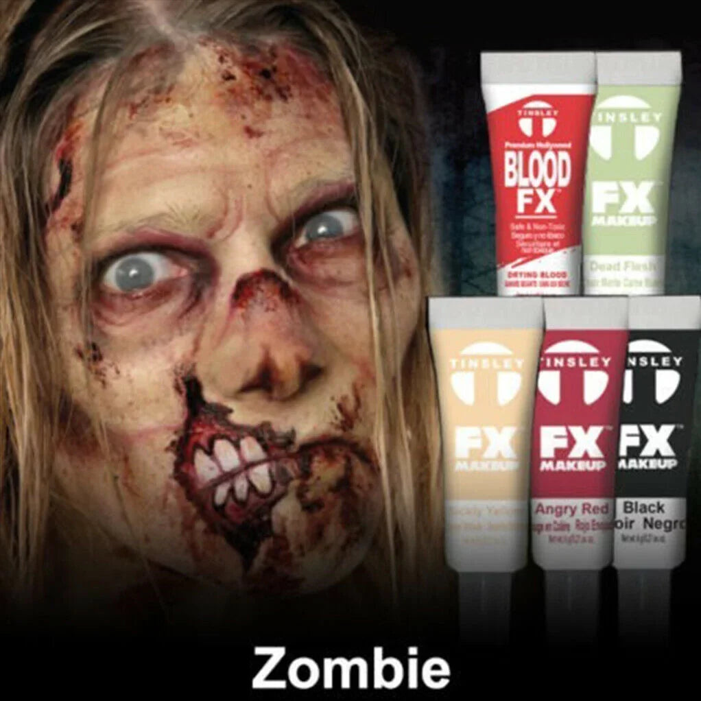 Tinsley Transfers Undead Walker Zombie Color Set FX Makeup Kit Costume Accessory