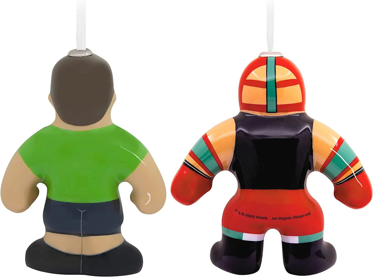 Hallmark Ornaments (WWE John Cena and Rey Mysterio Decoupage), Set of 2