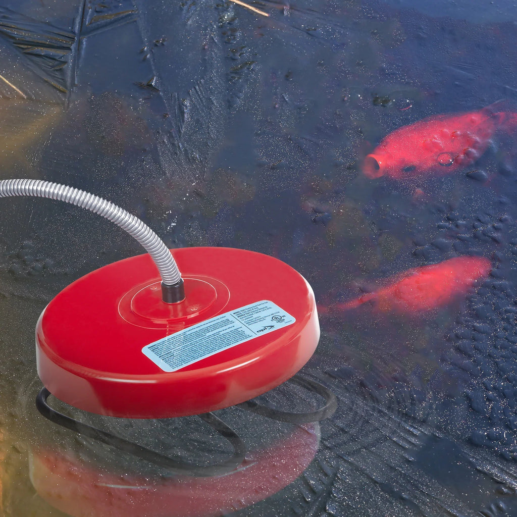 API 1000 Watt Thermostatic Winter Floating Stock Tank Deicer & Heater, Red