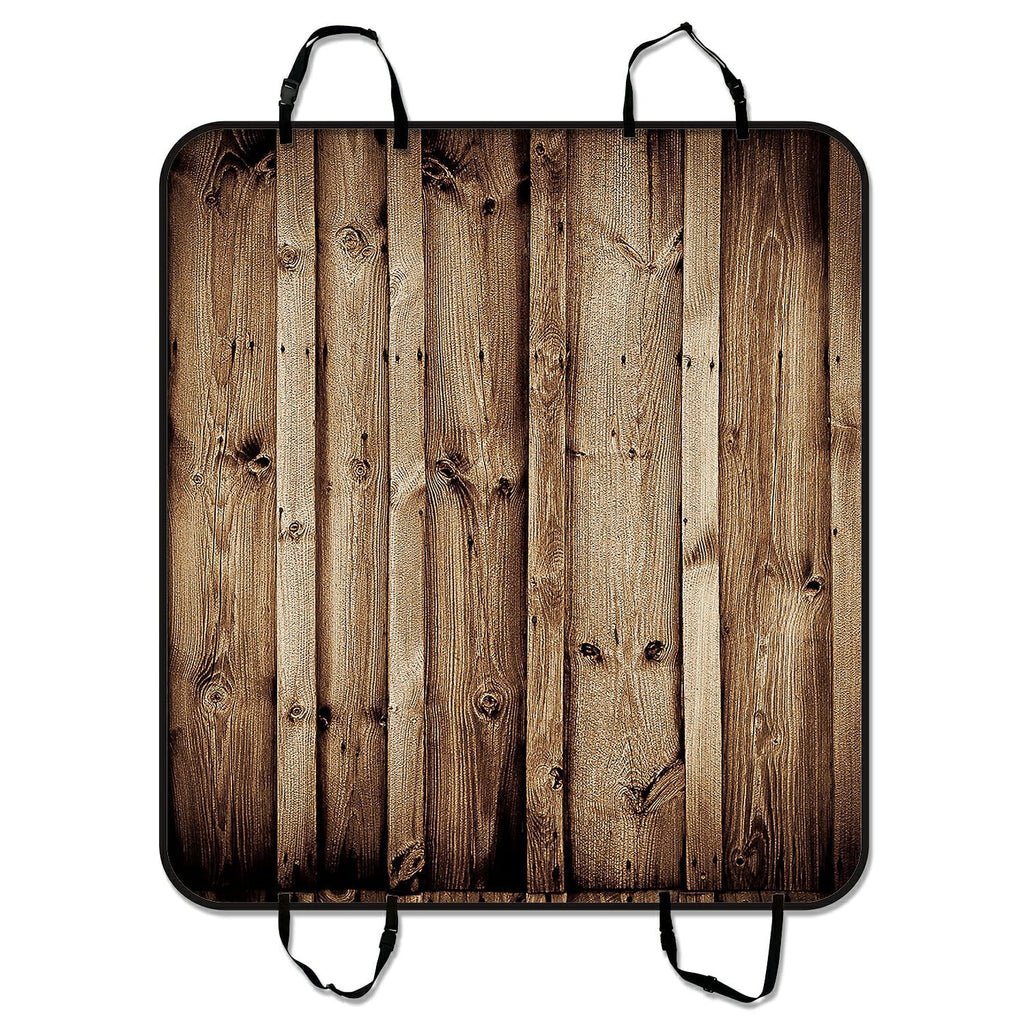 GCKG Vintage Rustic Knotty Old Barn Wood Pet Car Seat Cover Dog Car Seat Mat Hammock Cargo Mat Trunk Mat For Cars Trucks and SUV 54x60 inches