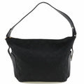 Pre-Owned Salvatore Ferragamo One Shoulder Bag Gancini AB-21 2779 Canvas x Leather Black Ladies (Fair)