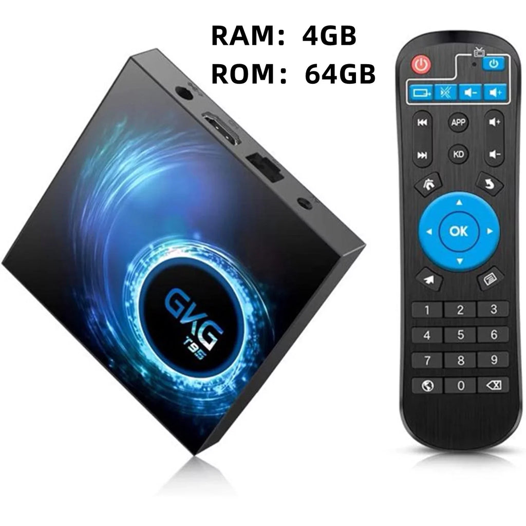 JahyShow T95 Android 10.0 TV Box - Living Room, Smart Quad-Core Media, 4GB+64GB, Streaming Ease