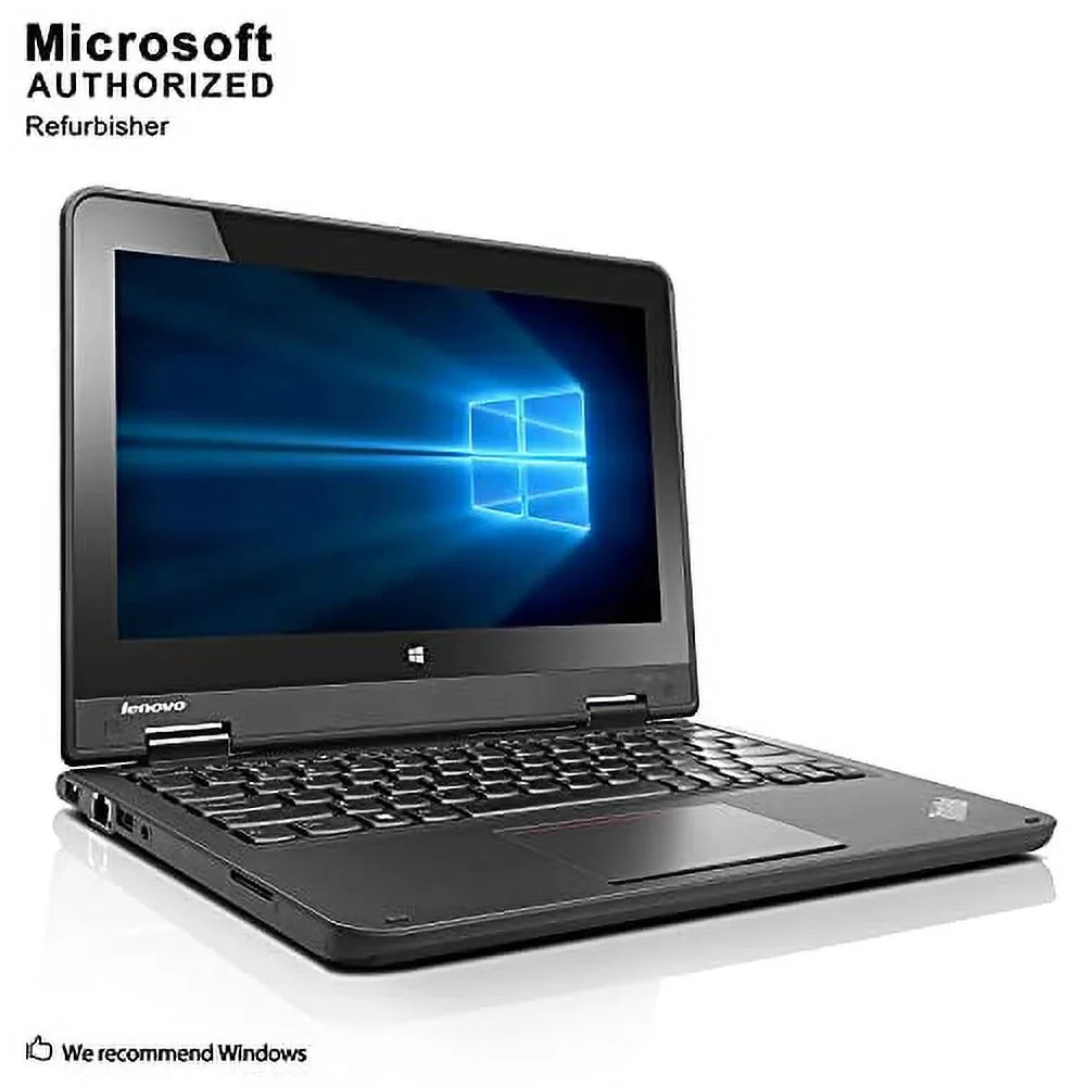Pre-Owned Lenovo Thinkpad Yoga 11e Laptop 11.6inch Touchscreen Convertible Ultrabook PC, Intel Quad Core Processor, 128GB Solid State Drive, 4GB DDR3 RAM, HD Webcam, LED, HDMI, Bluetooth, Windows 10 (Fair)