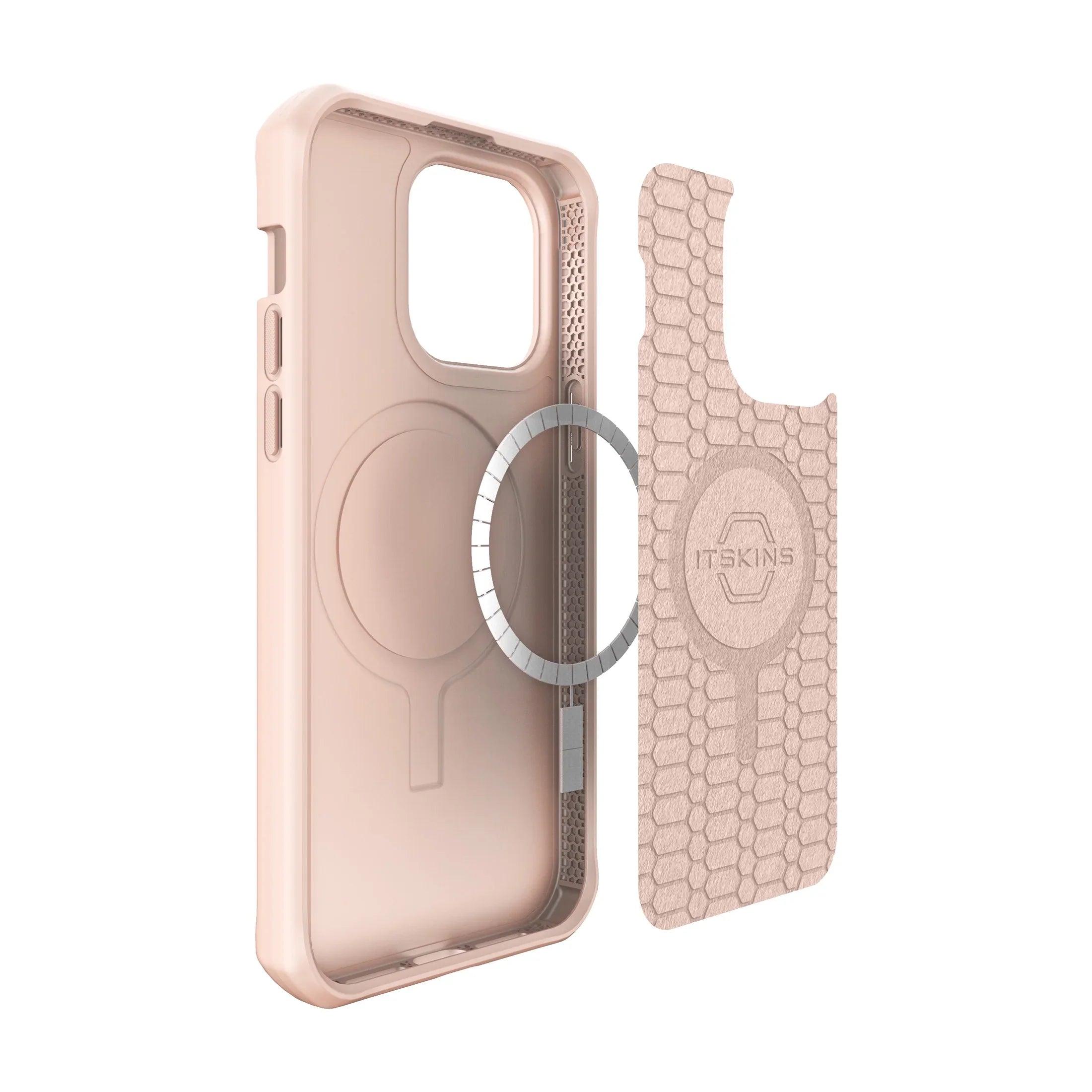 ITSKINS SPECTRUM-R CASE FOR IPHONE 14 PRO (6.1") - 100% RECYCLED MATERIALS - MAGSAFE COMPATIBLE - SILK SERIES - LIGHT PINK