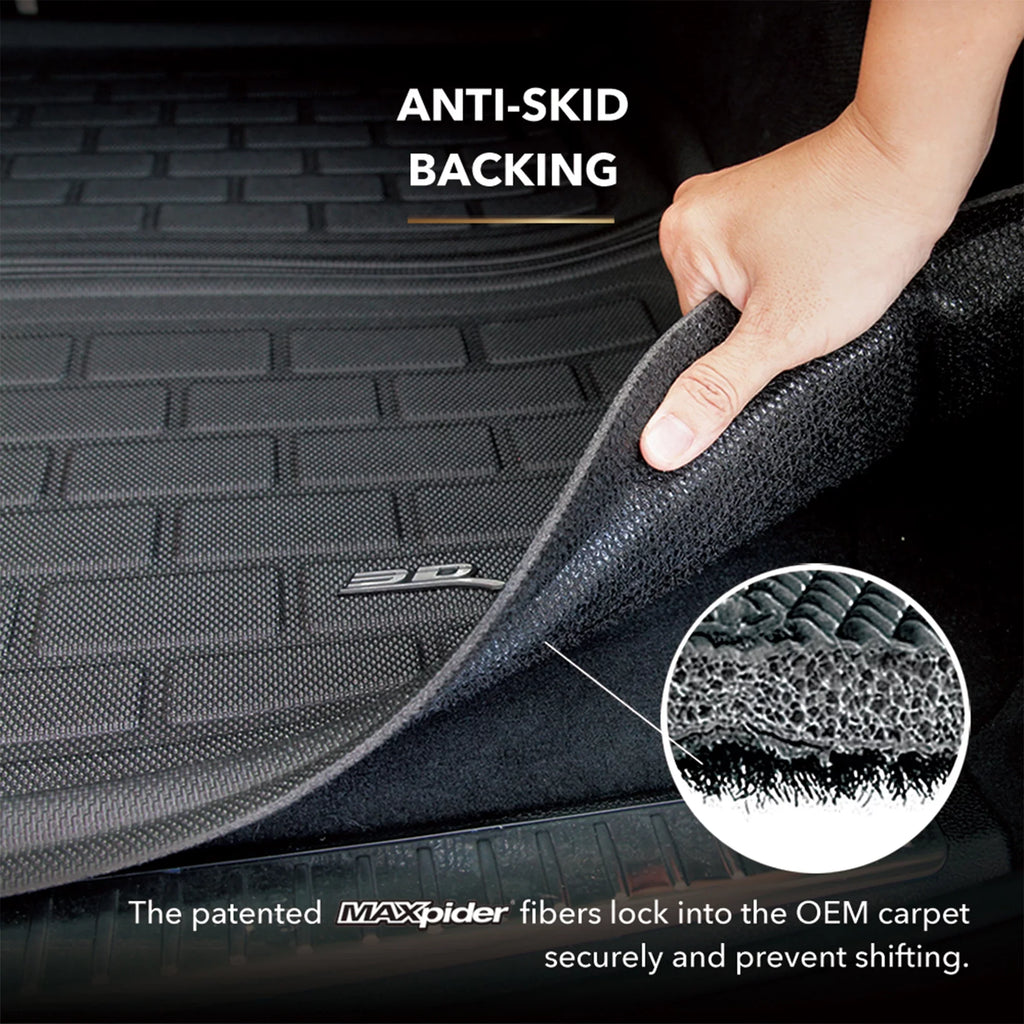 3D MAXpider KAGU Cargo Liner (BLACK) compatible with AUDI Q7 (4M)/SQ7 (4M) 2017-2024 - Cargo Liner