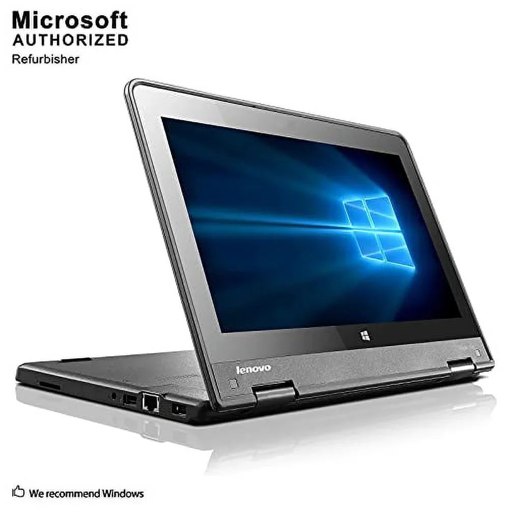 Pre-Owned Lenovo Thinkpad Yoga 11e Laptop 11.6inch Touchscreen Convertible Ultrabook PC, Intel Quad Core Processor, 128GB Solid State Drive, 4GB DDR3 RAM, HD Webcam, LED, HDMI, Bluetooth, Windows 10 (Fair)