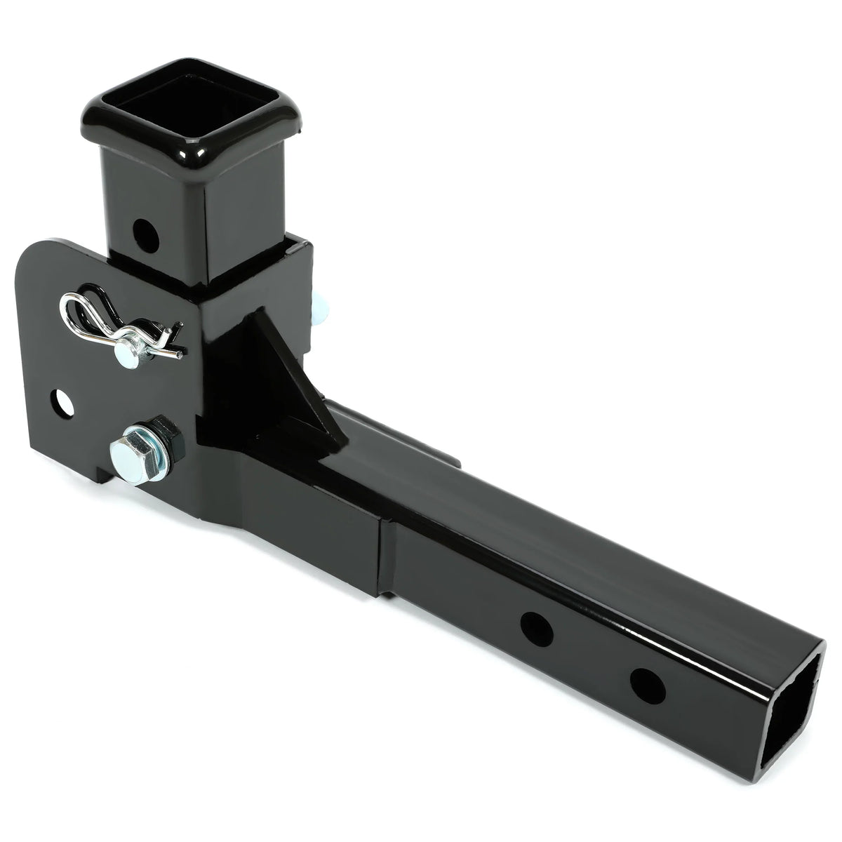 Kojem Folding 2” Trailer Hitch Mount Receiver Up to 500 Pounds Tongue Weight Wheelchair Cargo Carrier Steel Black