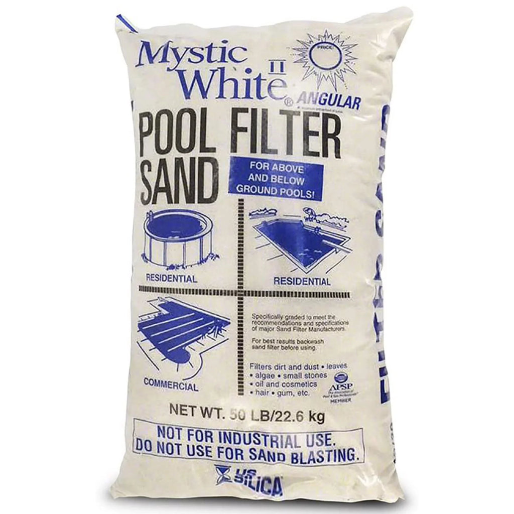 U.S. Silica 50lbs Mystic White II Swimming Pool Filter Sand, White (4 Pack)