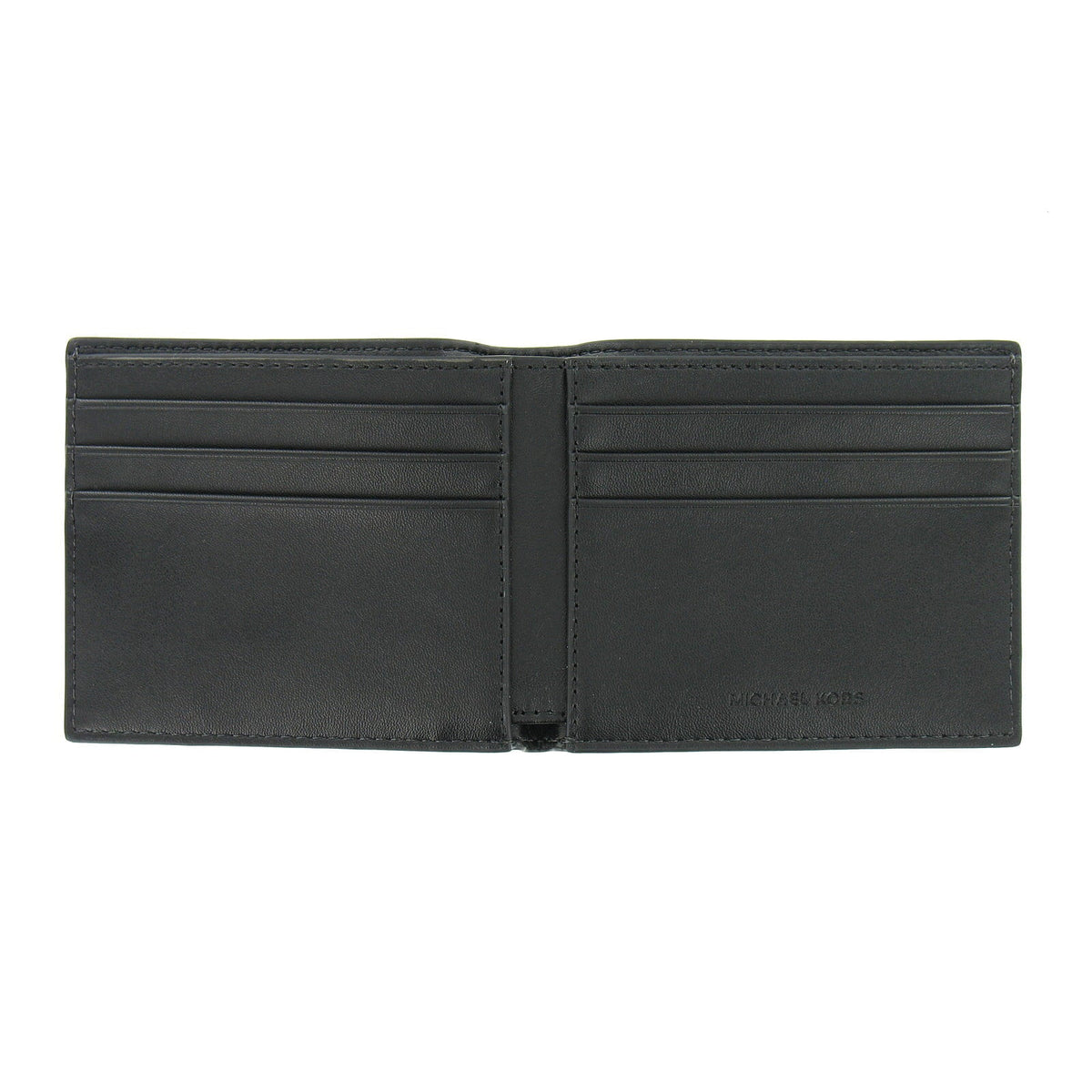 Michael Kors Andy Mens Leatehr 2 Slim Billfold Bi-Fold Wallet (Black)