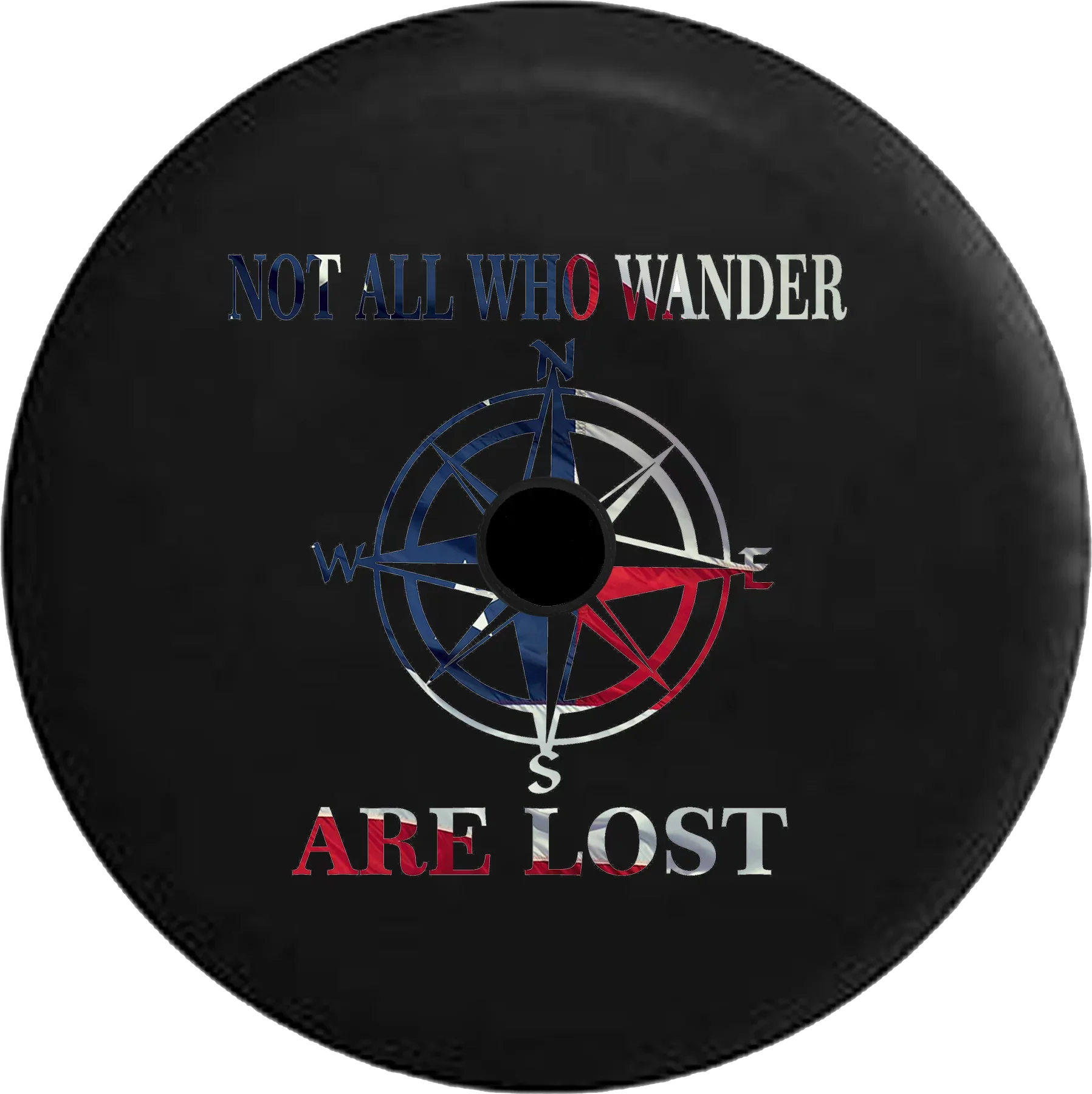 2018 2019 Wrangler JL Backup Camera Not All Who Wander Waving American Flag Spare Tire Cover for Jeep RV 32 Inch