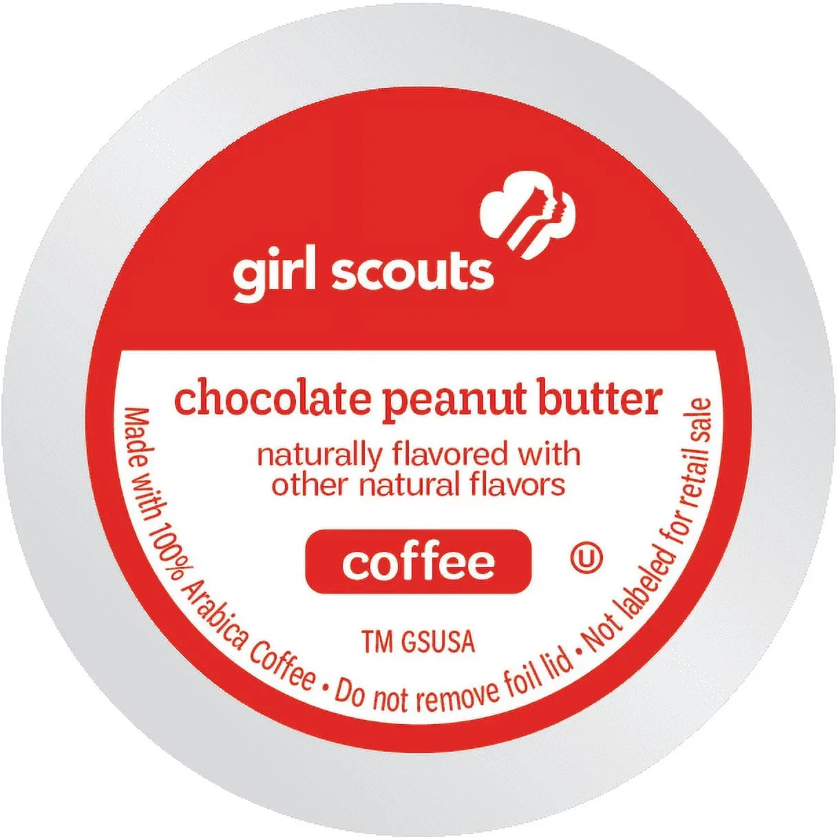 Girl Scouts® Chocolate Peanut Butter Flavored Coffee, Medium Roast, 72 Count (Pack of 4), Single Serve Coffee Pods for Keurig K-Cup Brewers