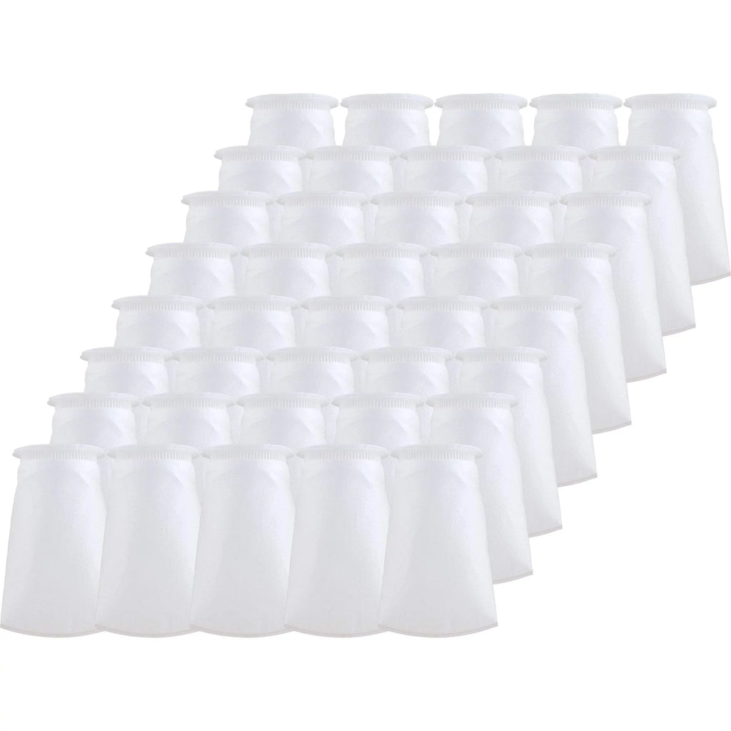 SpiroPure SP-BP-410-100 100 Micron #3 (10”) Glazed Polypropylene Felt Liquid Bag Filter BP-410-100 155393-03 (Case of 40)