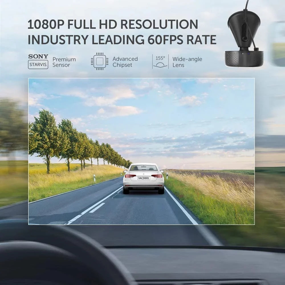 Dash Cam | VAVA 1920X1080P@60Fps | Wi-Fi Car Dash Camera | Sony Night Vision Sensor | Dashboard Camera Recorder with GPS | Parking Mode | G-Sensor | Support 128GB Max