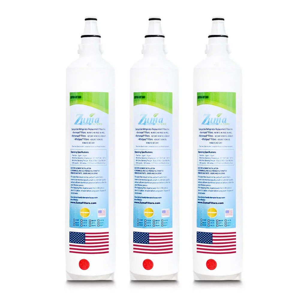 ZUMA Brand , Water Filters , Model # ZWFZ1-RF750 , Compatible with Subzero® IT36CIIDLH - 3 Pack - Made in U.S.A.