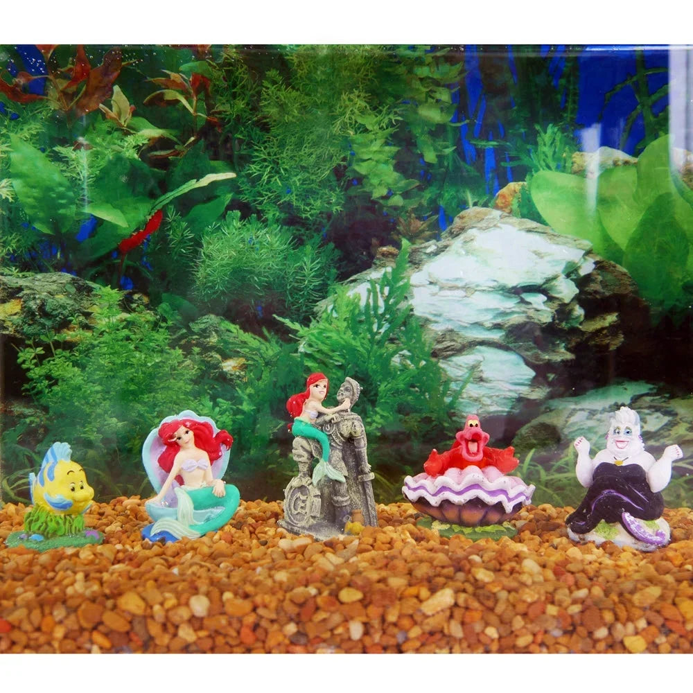 Penn-Plax Little Mermaid 5-Piece Mini Resin Ornaments for Aquariums