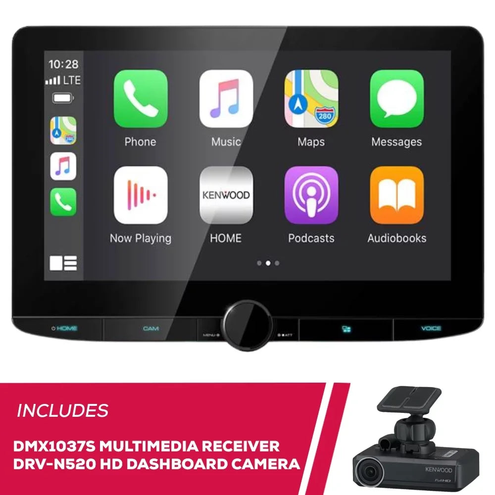 New Kenwood DMX1037S 10.1" Multimedia Receiver and DRV-N520 Full HD Dashboard Camera