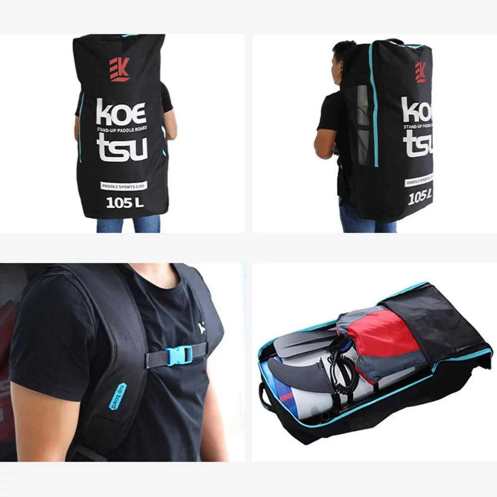 KOETSU 80L/ 105L Travel for Inflatable Paddleboard Board Carrying Bag Shoulder