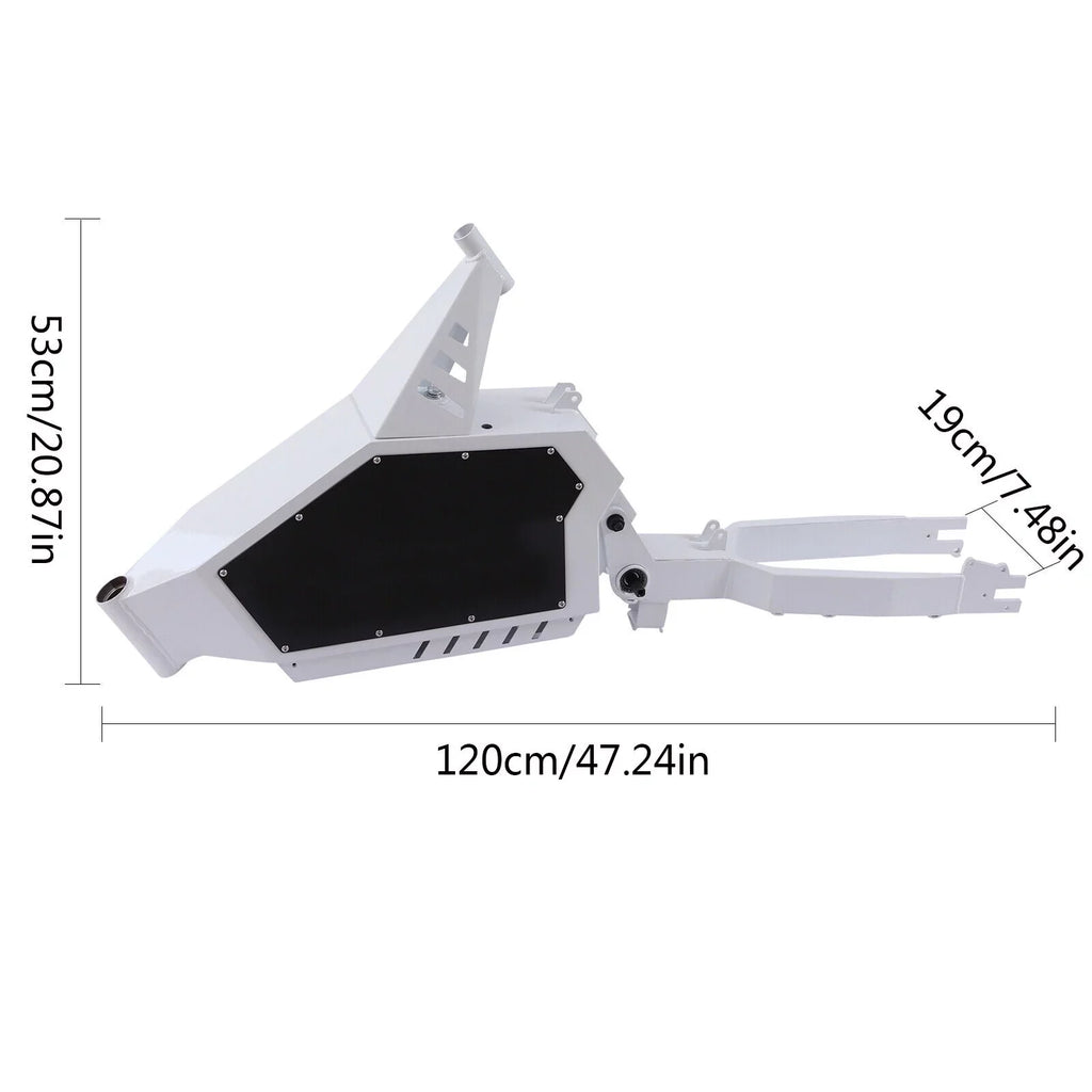 Miumaeov Electric Bicycle Iron Frame Adjustable For 20" or 26" Stealth Bomber E-Bikes(White)