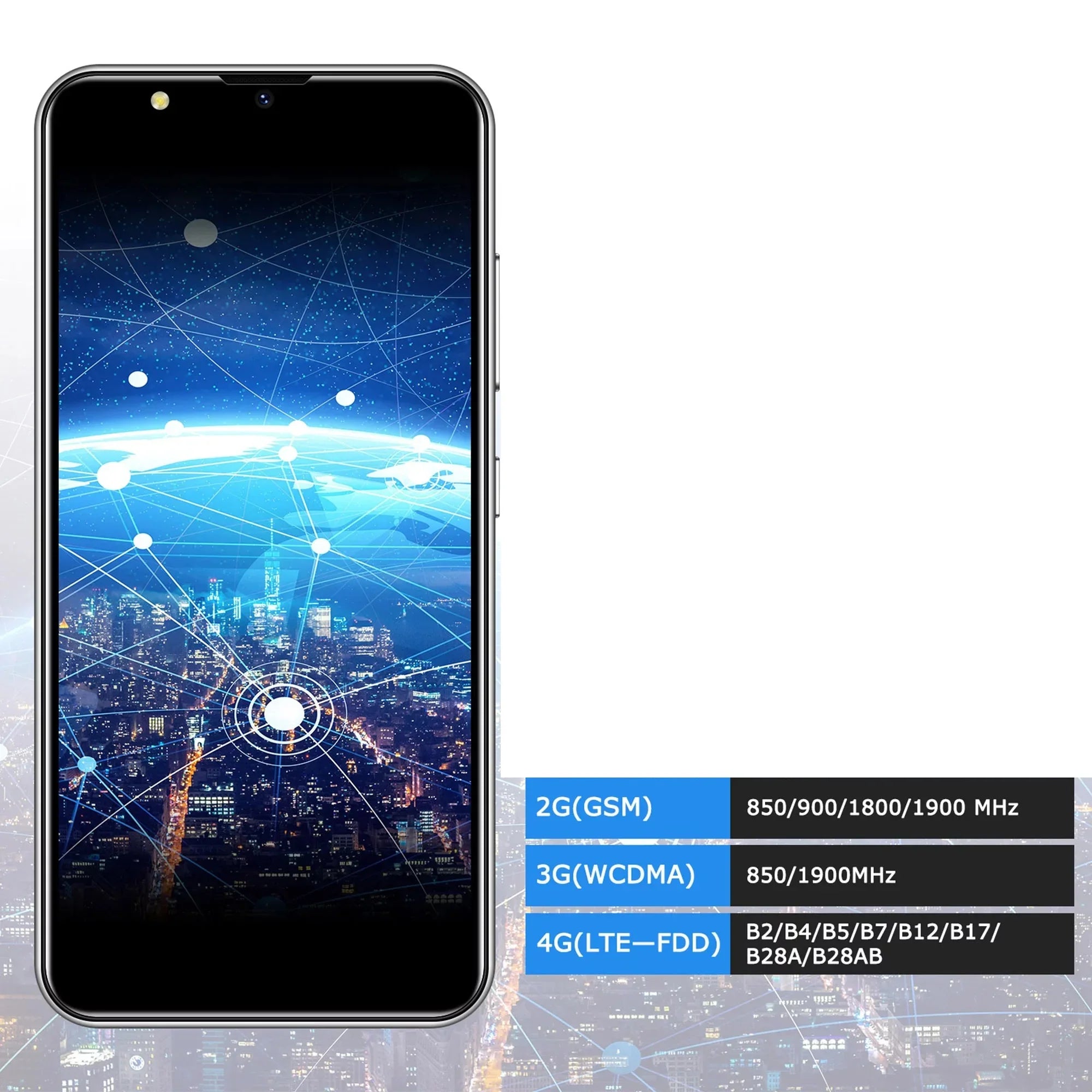 Refurbished Xgody XGODY-V40 Cell Phones V40 6.1 Inch 4G Smartphones Android 10.0 OS Face ing Blue 2 GB 5 (MP) Megapixels