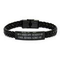Nice Mom Braided Leather Bracelet, I am a Landscape Designer and a Mom. Nothing Scares Me!, Love for Mother, Mother's Day