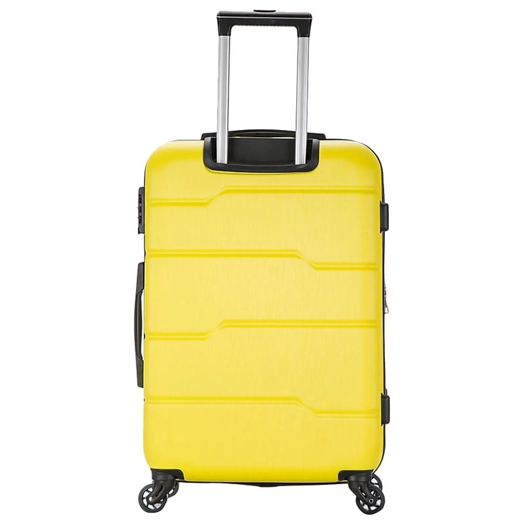 DUKAP RODEZ Plastic 4-Wheel Spinner Luggage Yellow (DKROD00M-YEL)