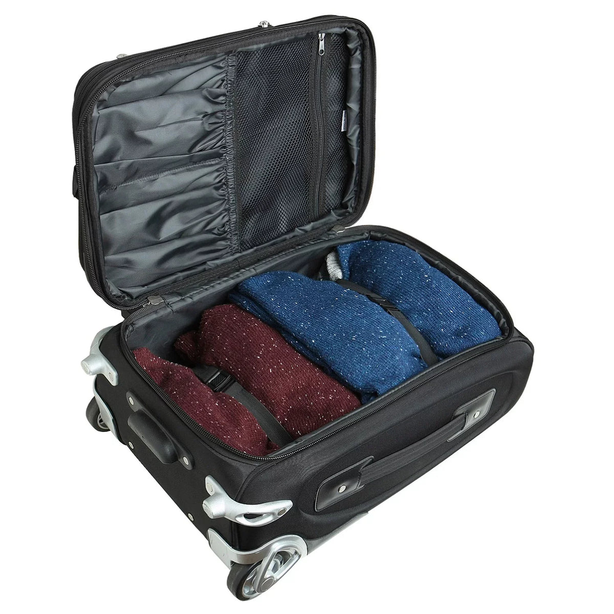 MOJO Black Seattle Seahawks 21" Softside Rolling Carry-On Suitcase